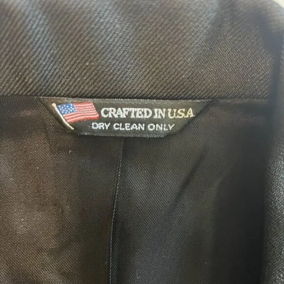 RICHARD CATE MENS VINTAGE SUIT JACKET - BLACK​ - Picture 2 of 12